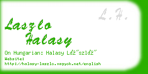 laszlo halasy business card